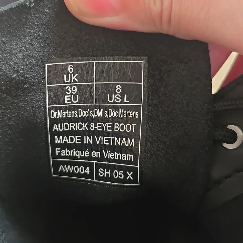 Dr. Martens Black Audrick 8-Eye Boots - Picture 6 of 6